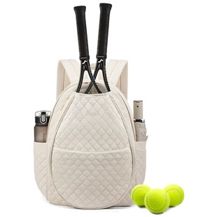Spot New Women's Tennis Backpack Lightweight Quilted Pickleball Bag Tennis Racket Bag Multi-Functional Travel Bag