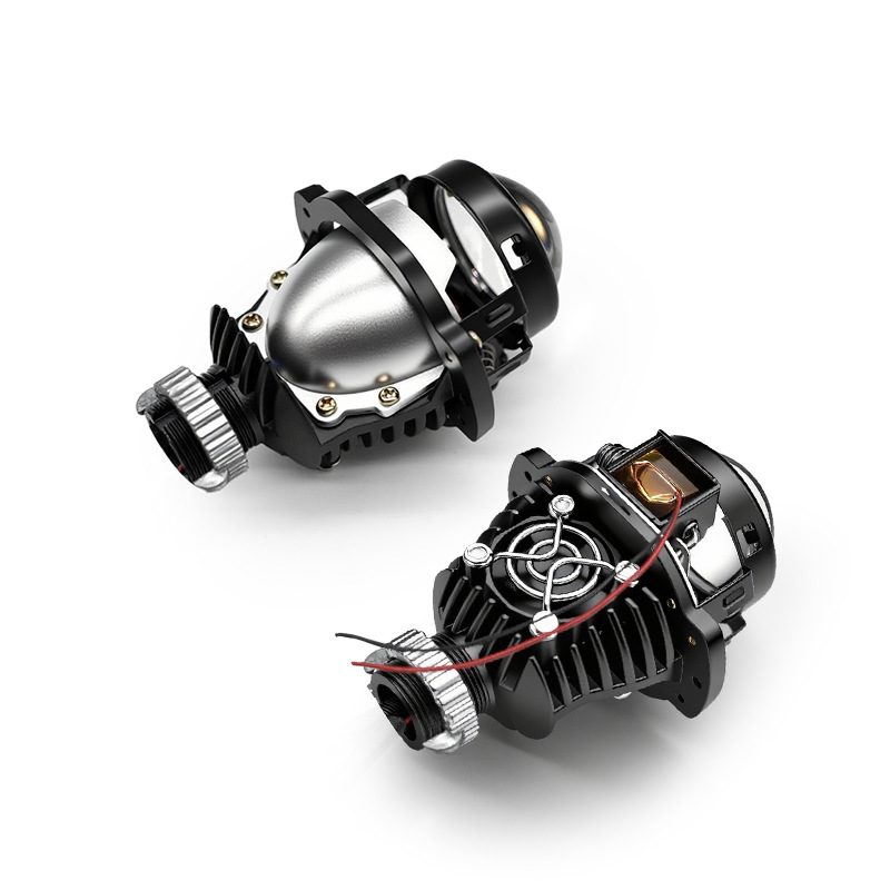 Faros delanteros de automóviles led 1.8 pulgadas 3 pulgadas lente de doble luz modificada para motocicleta de lejos y cerca integral sin daños universal H4H7