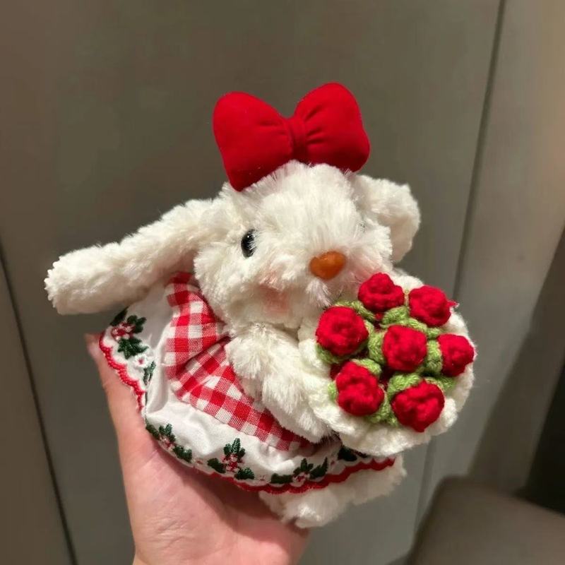 かわいい垂れ耳ウサギ人形ボニーウサギバッグペンダントキーホルダーぬいぐるみペンダントバレンタインデーギフト|undefined
