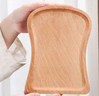 Plato de madera sólida, bandeja de madera, plato de madera fresca, plato de madera, plato de pastel casero, plato de té