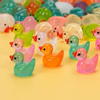 Светящийся утенок цветной мини-кристалл капли резиновой смолы части ювелирные изделия ручной работы