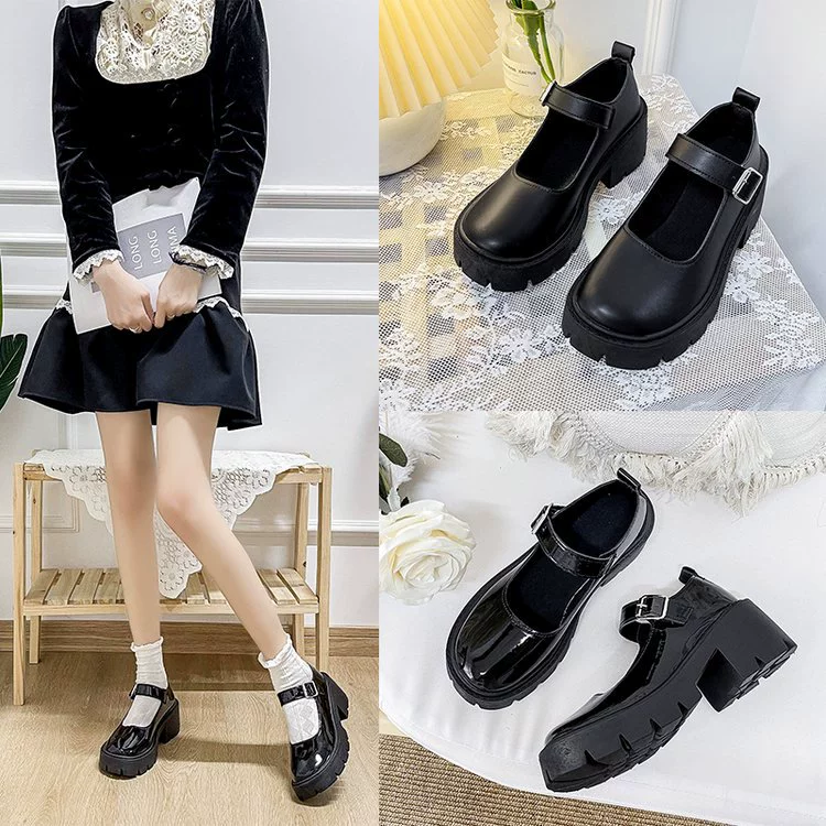 Мокасины женские 2023 Новинка весны в стиле ретро, маленькие кожаные туфли Mary Jane на толстой подошве, повседневные Модные Joker