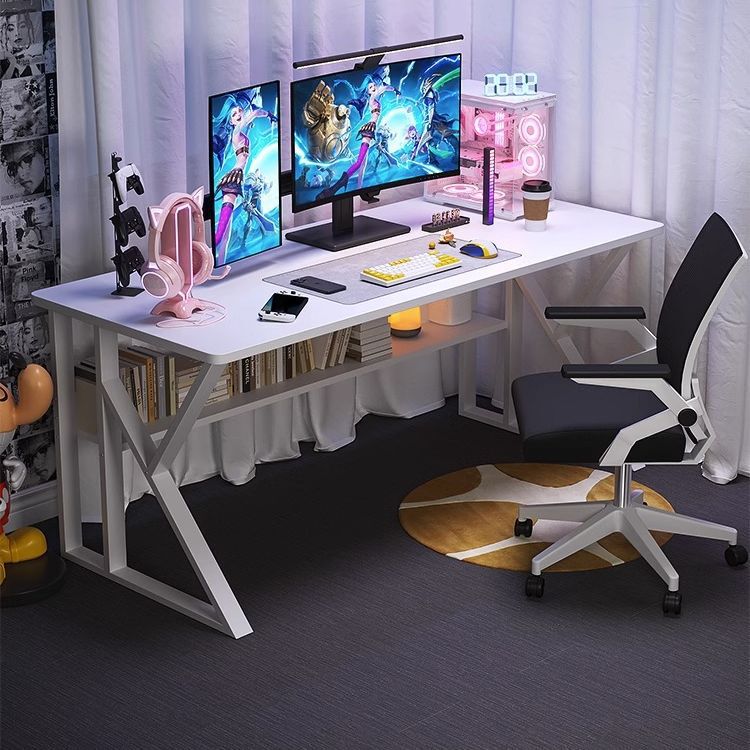White e-sports table suit combination game table and chair anchor table girl bedroom home simple desktop computer desk