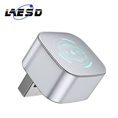 Cross-Border Four-In-One Wireless Simsiz CarPlay və Android Auto - q1af-silver-ring-crystal-blue-4-in-1-wireless-carplay-android-auto-adapter-apple-android-screen-mirroring-us-version-only