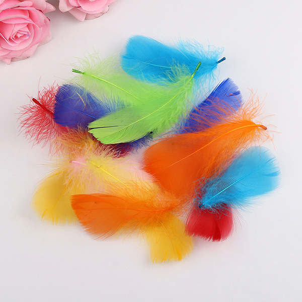 Handmade DIY colorful goose feather floating feather dream catcher…