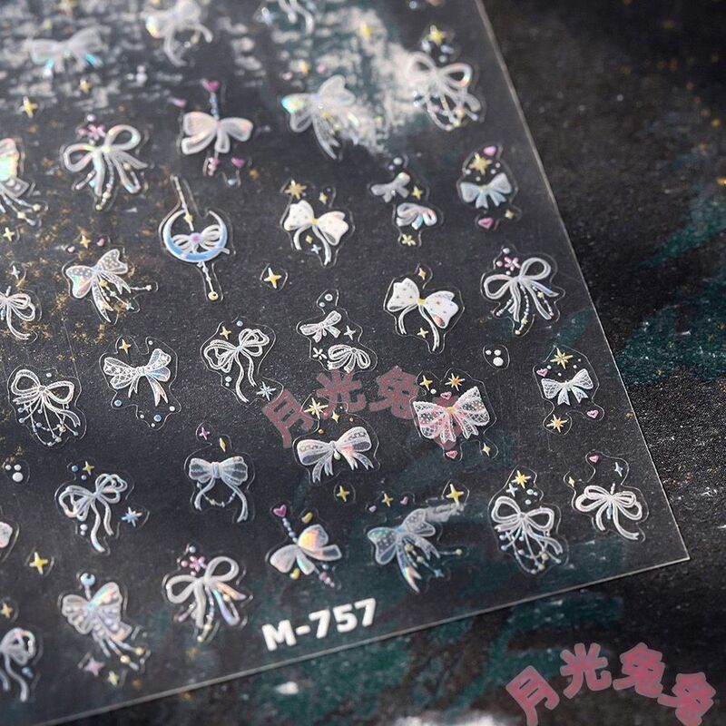 Pearsa 2025 Broken Glass Nail Art Sticker Jewelry Transparent New Sticker DIY Bow Nail Decoration Sticker Pearsa 2025 Broken Glass Nail Art Sticker Jewelry Transparent New Sticker DIY Bow Nail Decoration Sticker