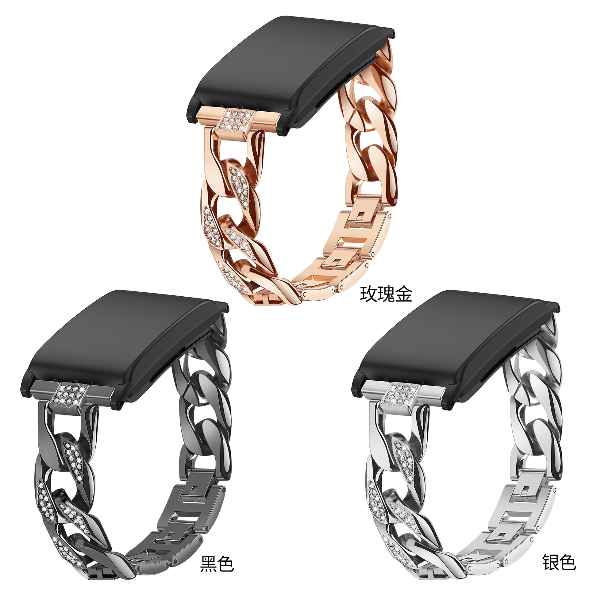 Suitable for Whoop4.0 Denim Chain Smart Bracelet Wristband Whoop4.0 Watch Metal Strap Women's Cross-Border Steel Strap
