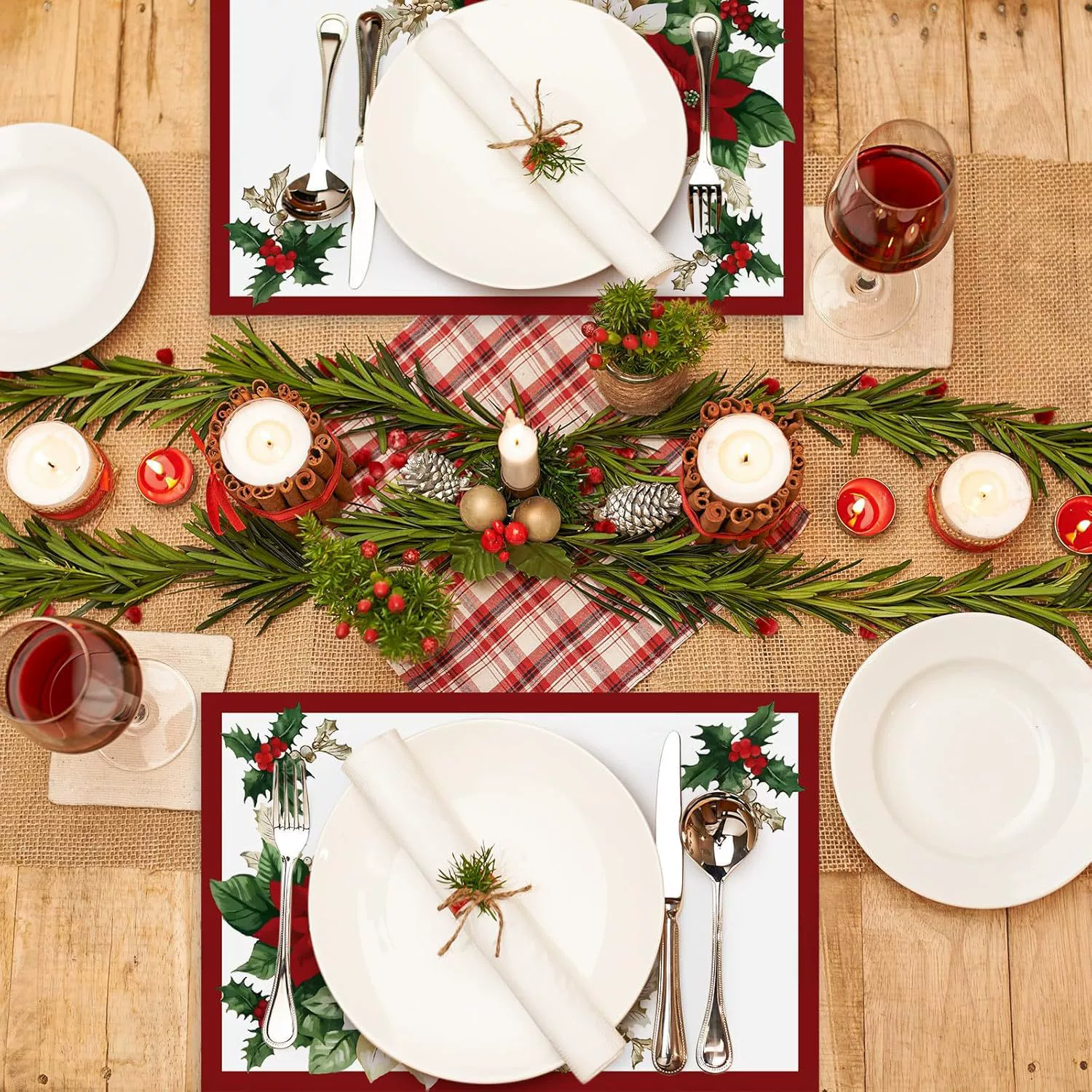 Трансграничные амазонка рождественские столовые коврики одноразовые водонепроницаемые нескользящие бумажные салфетки столовые коврики кухня гостиная украшения