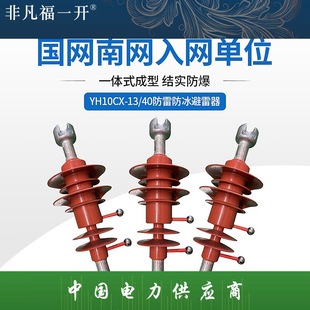Customized Lightning Protection and Ice Protection Lightning Arrester High Voltage Electrical Apparatus Lightning Protection and Ice Protection Lightning Arrester YH10CX-13/40