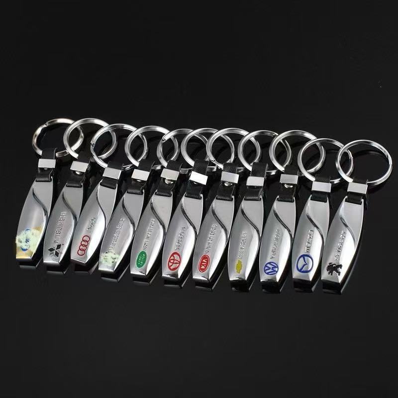 Suitable for all kinds of car metal keychain pendant wholesale 4S shop small gift water drop car logo keychain
