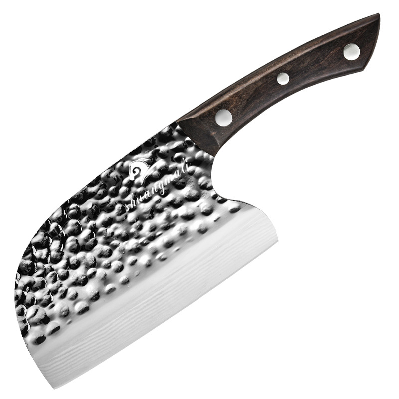 Cuchillo de cocina casero forjado de acero de Damasco cortador afilado en stock de cocina