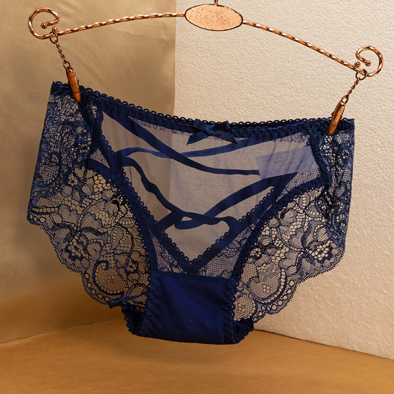 Стрейни lace сексуальные тонкие брюки с бантом, хлопковое нижнее белье, брюки, умеренная талия
