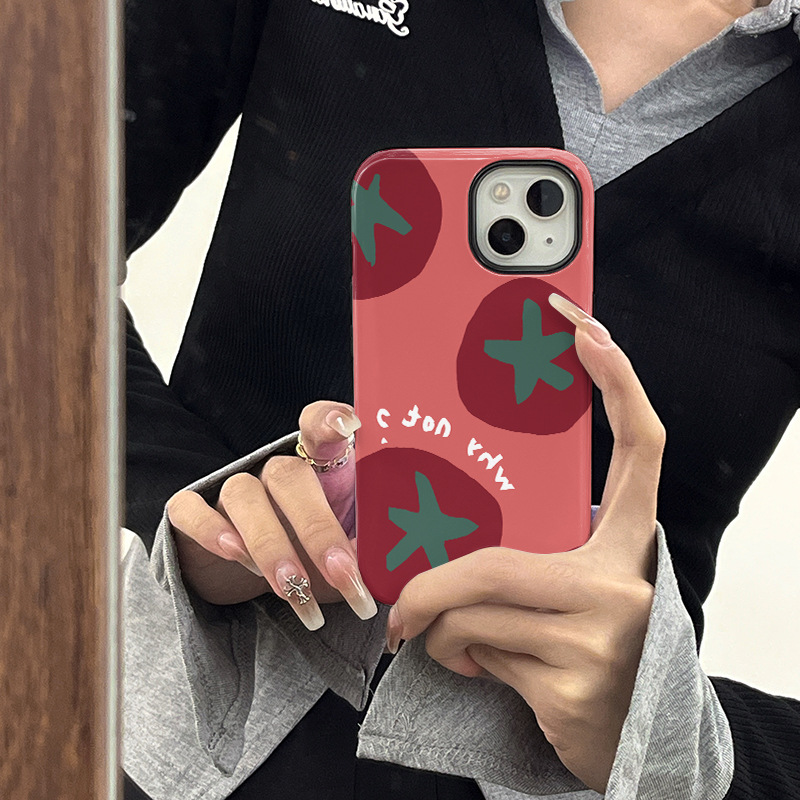50g Weight iPhone Applicable Brands Phone Cases Classification Feilin Material Tomato Pattern Cute, Modern Style Style Feilin Tomato Cute Modern Style Phone Cases Phone Accessories 无