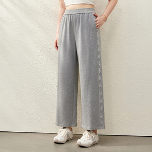 Fashion Sequin Embroidery Comfortable Pure Cotton Elastic Waist Versatile Pants Plus Size Women's Clothing for Summer New Style