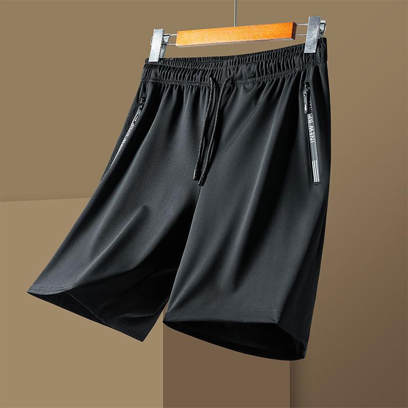 [Selection] High-elastic nylon ice silk shorts men's summer plus size loose quick-drying breathable five-point leisure sports