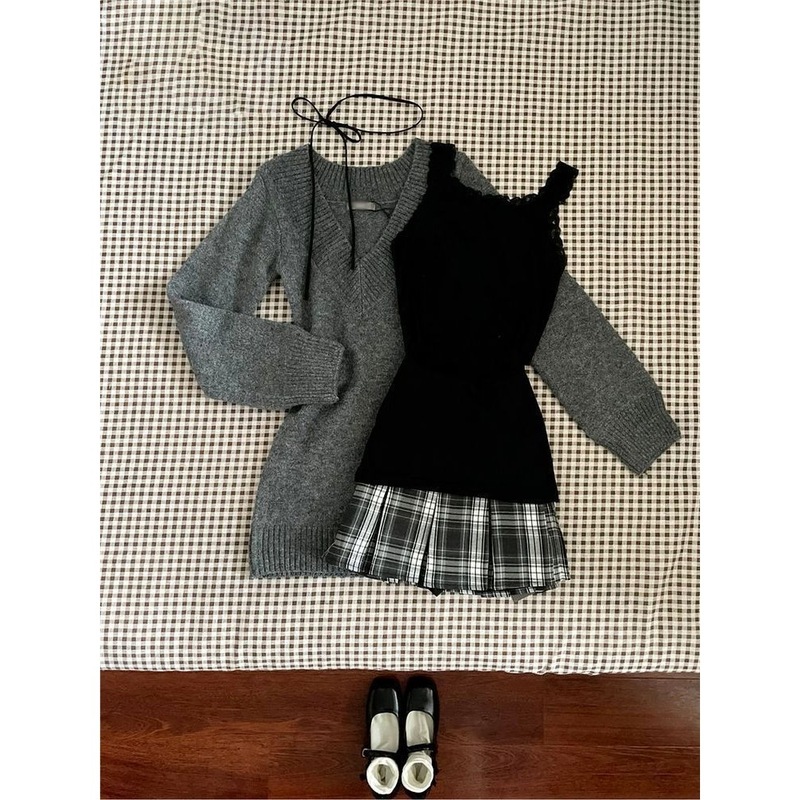 2025新款新品领针织毛衣女两件套装女秋季辣妹新品穿搭一整套|undefined