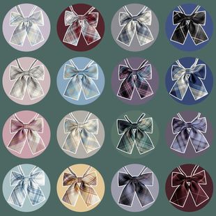 Jk Bow Tie Women's Japanese-Style Uniform Plaid Small Collar Floral College Style School Uniform Shirt No-Sew Lazy Sailor Suit Bow Tie