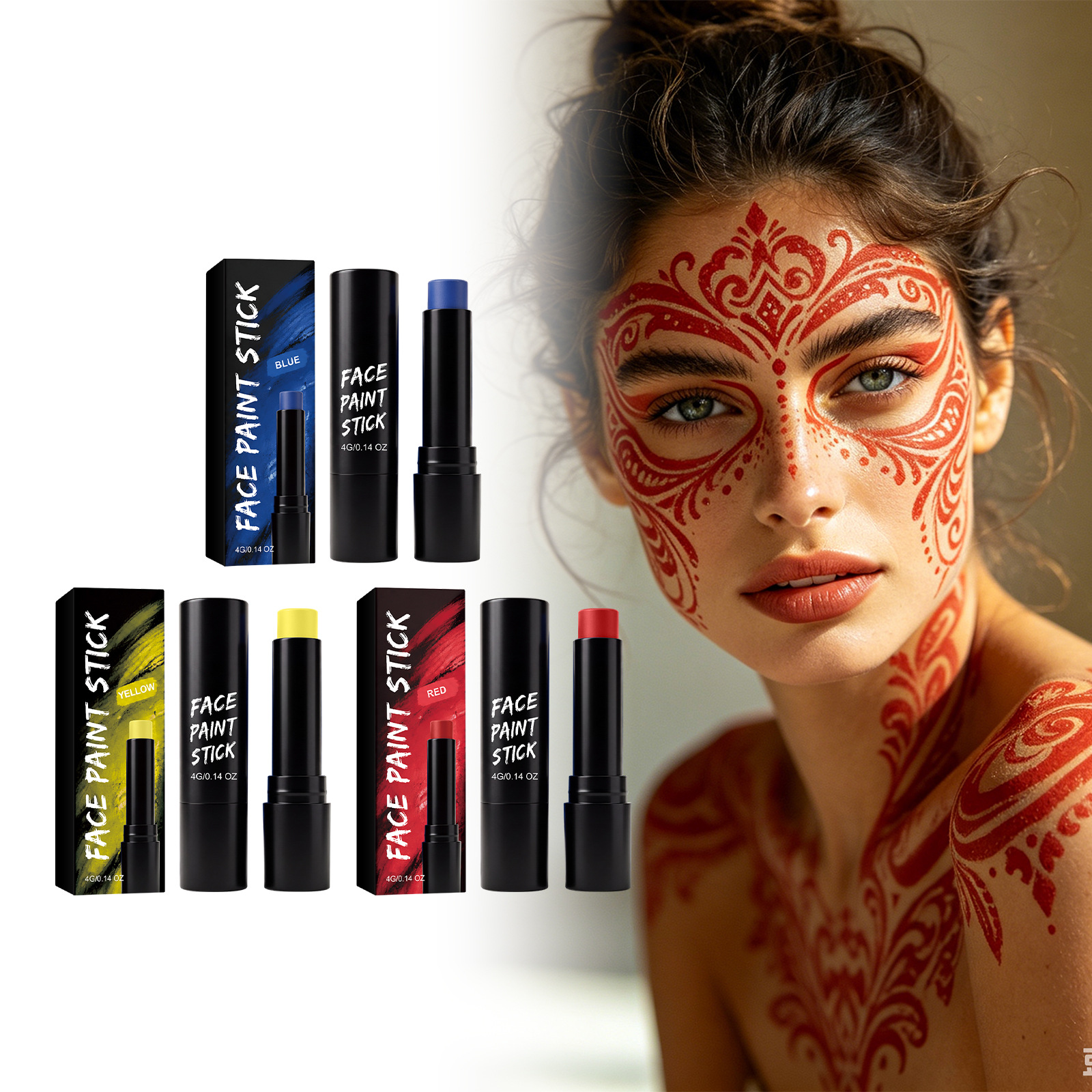 Body Paint Stick Series: Vibrant Colors, Natural Pigmentation, Silky Smooth, Easy to Apply, Portable Paint Stick for Parties and Dates
