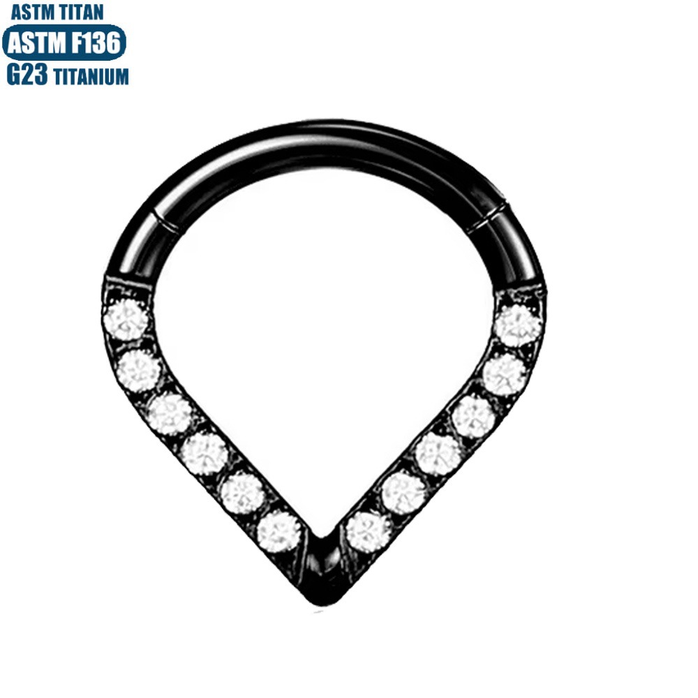 Pointed titanium steel lip stud product view