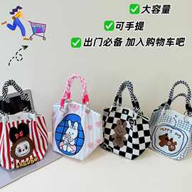 可爱秋冬款女生包包编织菜篮子2025新款儿童手提包礼品袋伴手礼