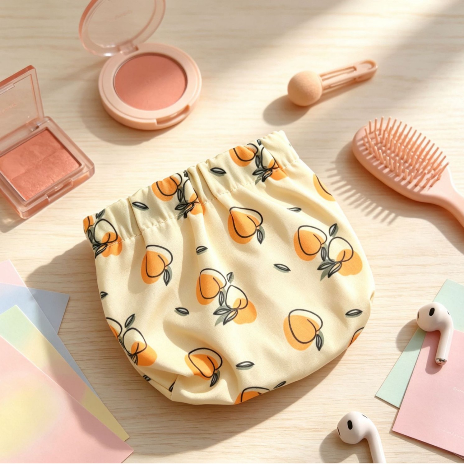 Self-closing storage bag, new children's storage bag, baby portable coin purse, convenient lipstick storage bag for students