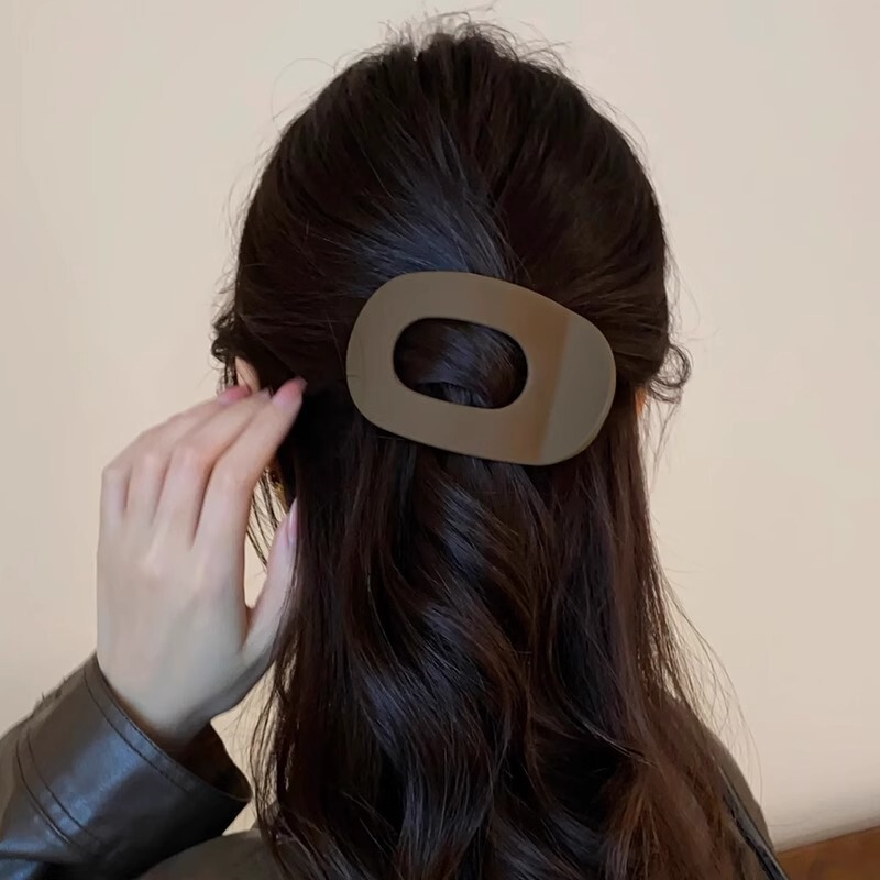 Amazonの人気ヘアクリップセット、シームレスな後頭部つや消し爪クリップ、長方形のサメクリップ、女性用クロスボーダーヘアアクセサリー|undefined