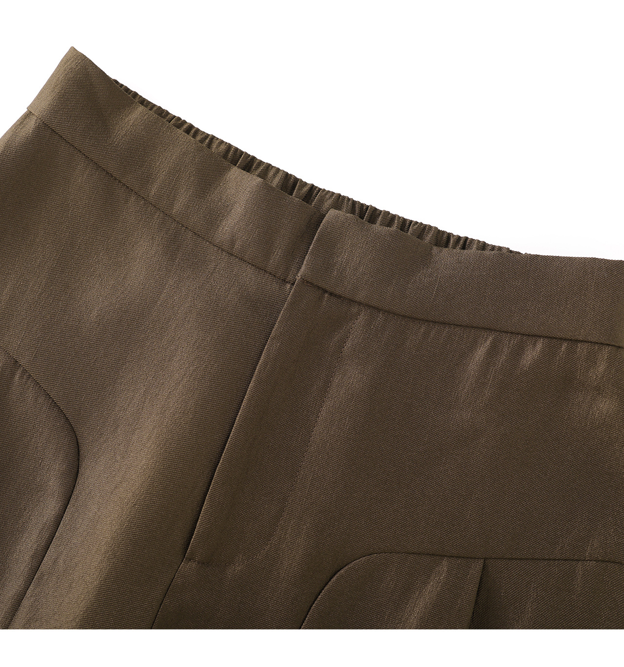Bộ áo gile và quần ống rộng nữ phối vải linen pha tencel mát mẻ — Màu cà phê chi tiết 26