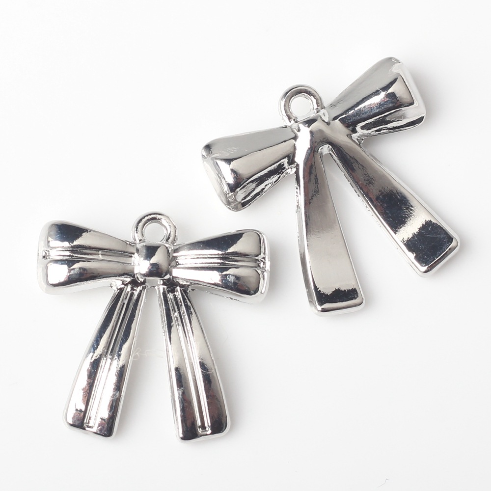 28g Weight Pendant Jewelry Making Type DIY Jewelry Accessories Classification 10 PCS/Package Quantity Alloy Material Bow Knot Pattern Spray Paint, Plating Design Simple Style Style 10 PCS/Package Alloy Bow Knot Pendant 4