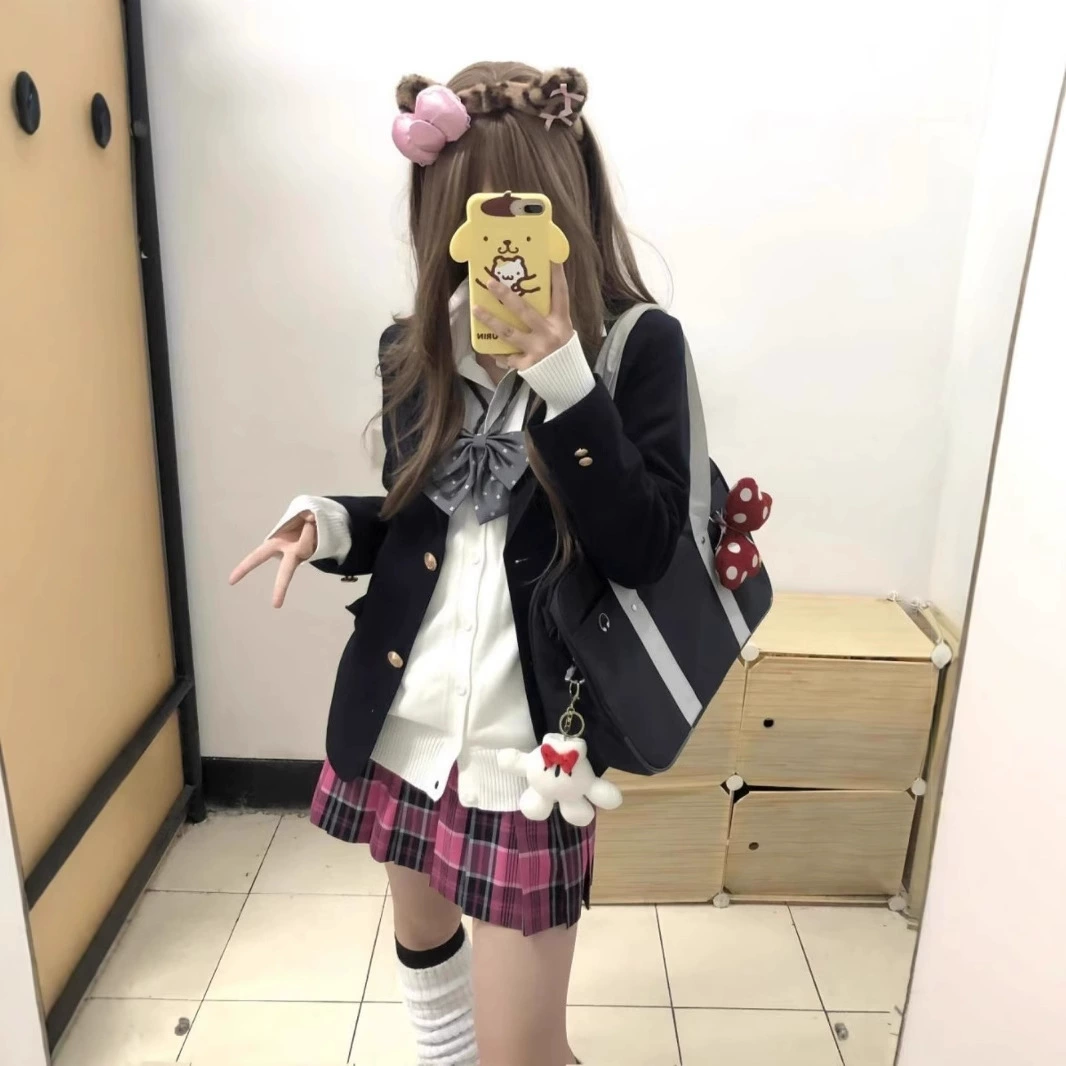 [Xiaomei] Оригинальная школа Kawajima College для JK сетки юбка для студентов