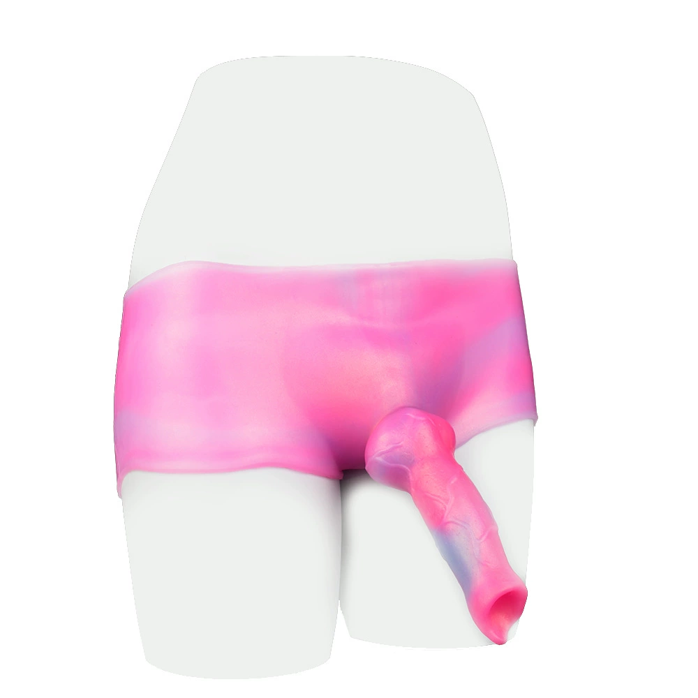 Wearable silicone dildo (FAAK), stretchable penis sleeve, soft realistic texture