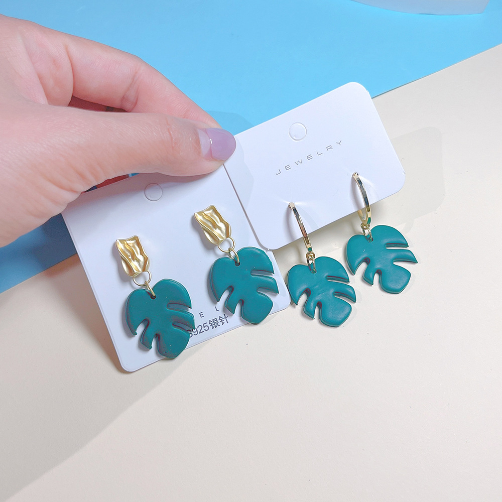 Wholesale Jewelry 1 Pair Cute Leaf Fruit Soft Clay Drop Earrings display picture 5