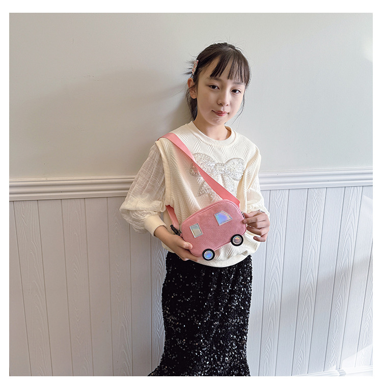 Niños Lienzo Color Sólido Lindo Hilo De Coser Cuadrado Cremallera Bolsas De Hombro display picture 21