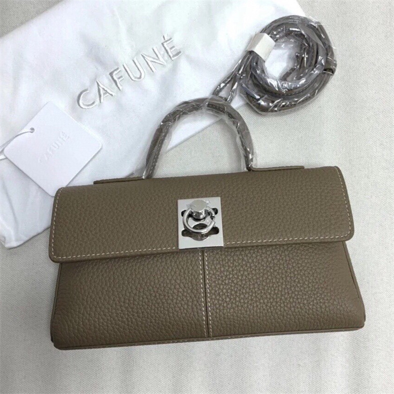 CAF Hong Kong Niche Design 2026 New Cowhide Briefcase Small Women's Shoulder Crossbody Handbag Square Bag - Thumbnail 7