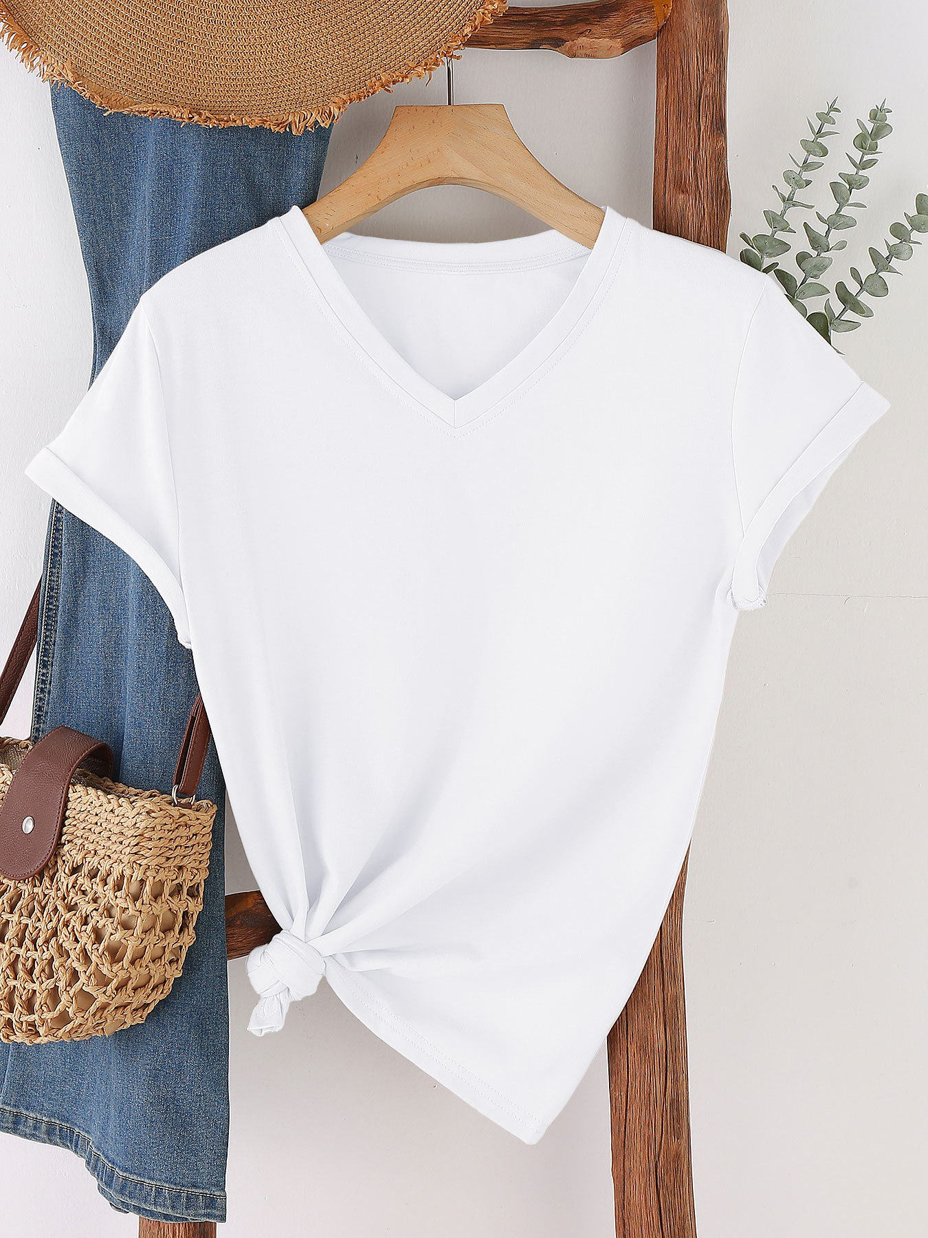 159g Weight Short Sleeve Sleeve Length Regular Sleeve Sleeve Type CVC Pull Frame, Cotton, Polyester Fabric Type Mid-Length (65cm <Length ≤ 80cm) Top Length T-shirt, Pullovers Tops Type Casual, Office, Daily Occasion Round Neck Neckline Printing Function Loose Fit Type Geometric Pattern Summer Season Women's Gender European and American Style, Streetwear Style Wholesale Women's CVC Pull Frame Cotton Polyester European And American Style Streetwear Geometric Short Sleeve T-Shirts 14