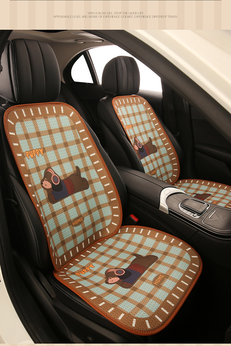 Car Seat Cushion, Breathable for Summer, Suitable for All Seasons, Women's Seat Cushion, Cute Seat Cover, High-End Feel, Semi-Covered New Style Seat Cover