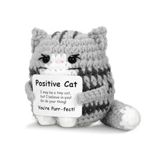 跨境亚马逊热销新品可爱 Cat 钩针小猫积极玩偶