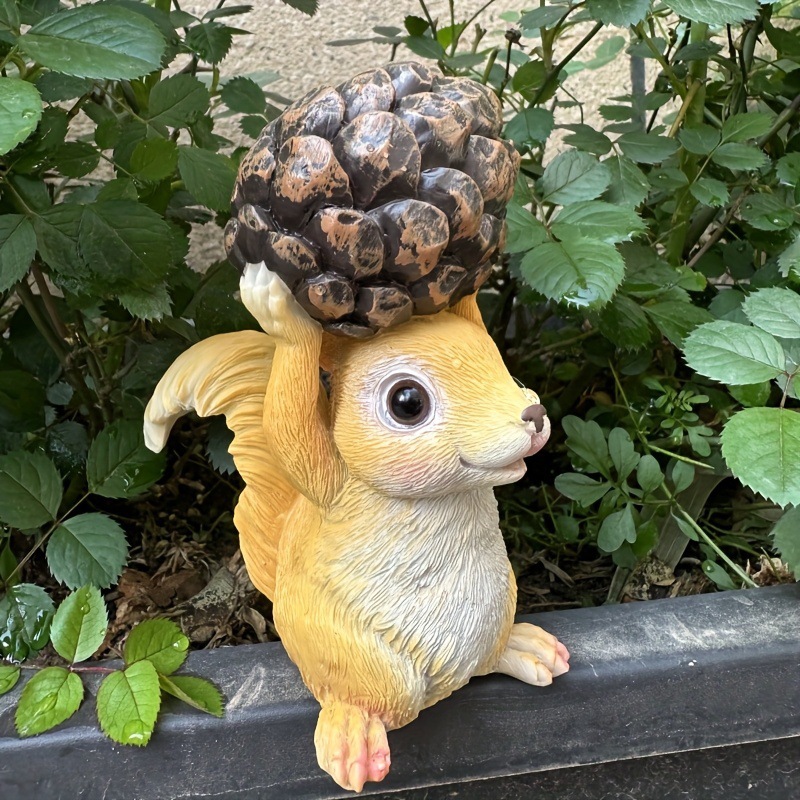 漫画の動物リスの装飾品屋外庭園風景装飾庭中庭楽園樹脂工芸品装飾品|undefined
