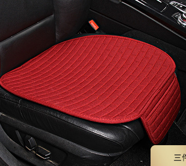 亜麻自動車座布団方眼背もたれなし通気三点セット四季通用マットキルティング刺繍シングルシート座布団メーカー|undefined