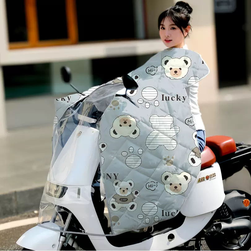 全包斗篷式电动车挡风被四季通用防水防寒整车防护电摩斗篷款双面