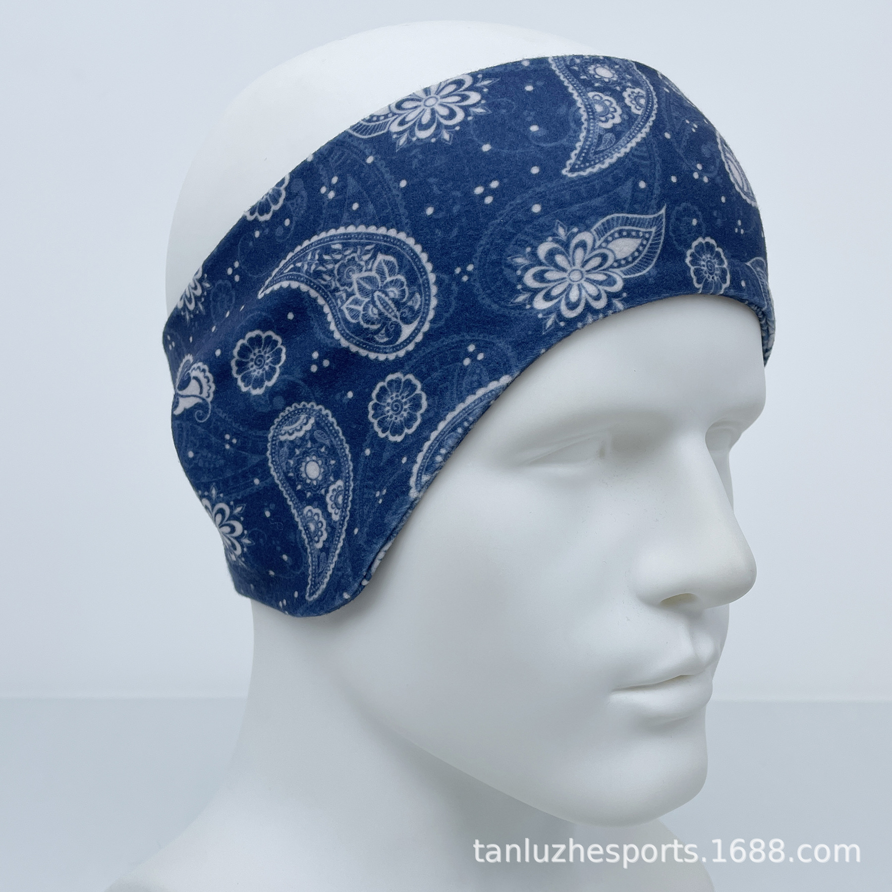 Sports hair band custom e-commerce foreign trade full bottom printing fitness double brush velvet winter outdoor warm sports headband