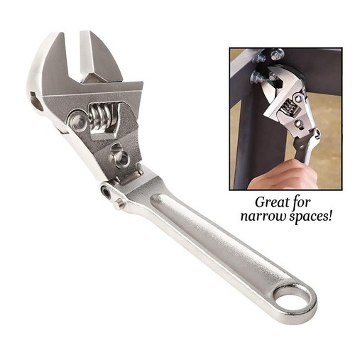 Multifunctional adjustable wrench folding shaking head ratchet quick machine repair water and electricity bathroom air conditioning installation tool