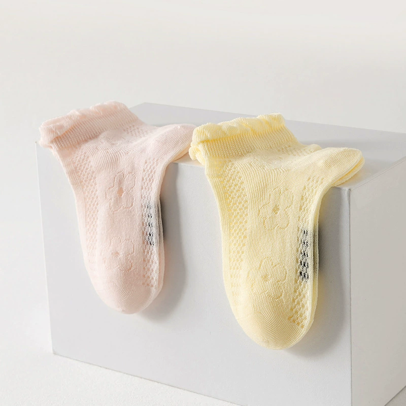 Cotton children's thin knee socks, mid-length