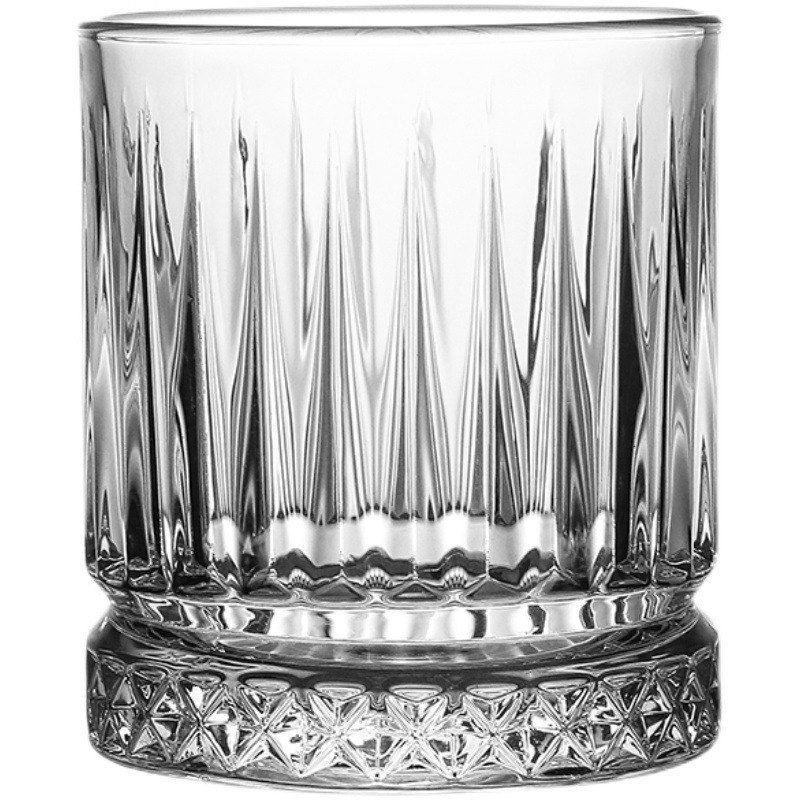 Vaso de vidrio de whisky de descompresión creativa Vaso de vidrio para el hogar Vaso de vino de celebridades de Internet Vaso de degustación a rayas clásico Bar