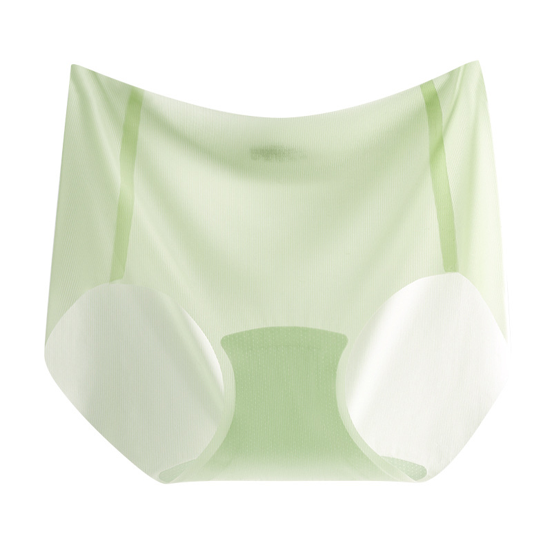 Bragas de lápiz labial ultrafino de secado rápido sin costuras para mujer, máscara de cintura media para niña de seda de hielo de verano, calzoncillos de entrepierna de algodón para niñas portátiles