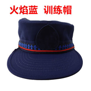 19 outdoor winter and summer flame blue training cap wear-resistant and durable cap school men's and women's military training cap blue breathable cap