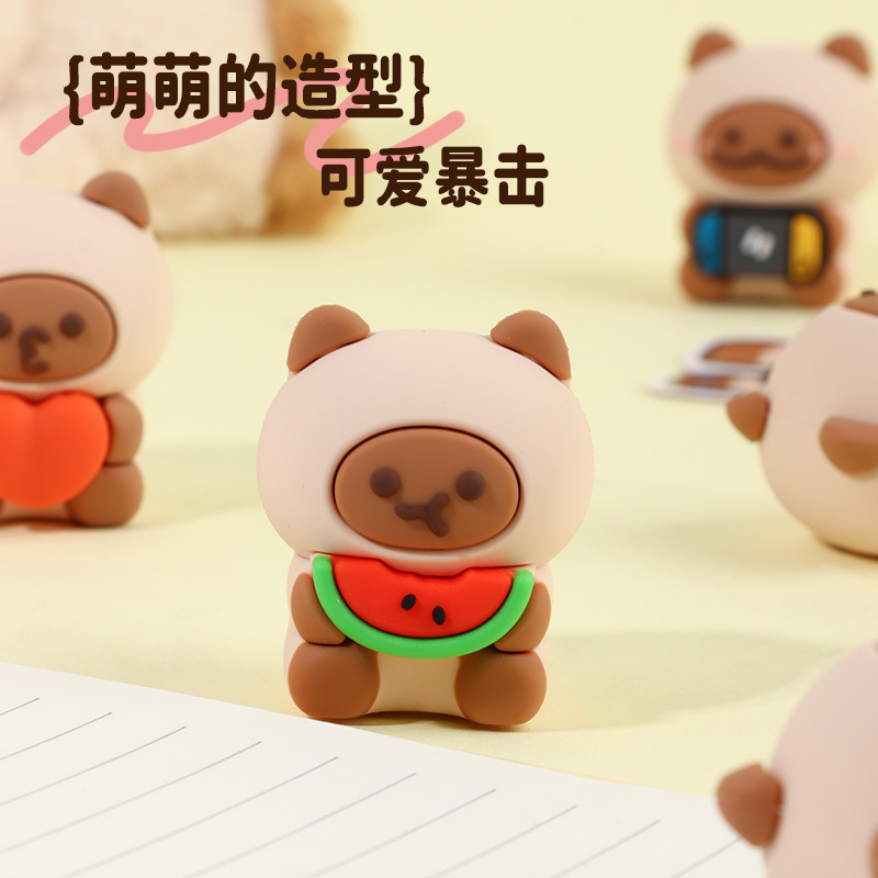 KUKI Keqijia Kitty Agou Sacapuntas Adornos de dibujos animados Sacapuntas Sacapuntas manuales especiales para estudiantes de primaria