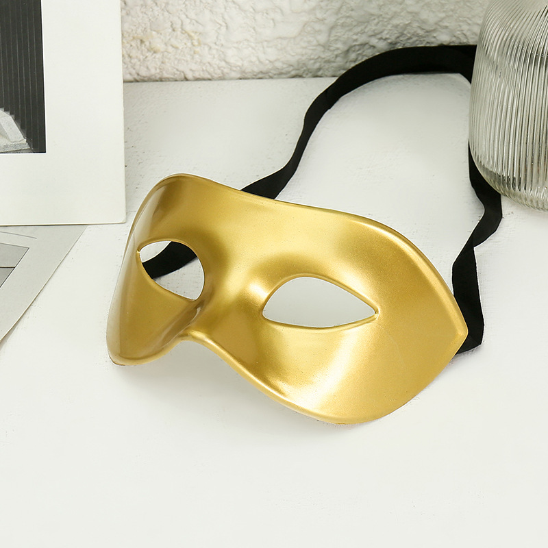 Accesorios de Halloween Ball Adultos Media cara máscara negra Blanca máscara de ojos gruesa para hombres y mujeres artículos de Navidad retro