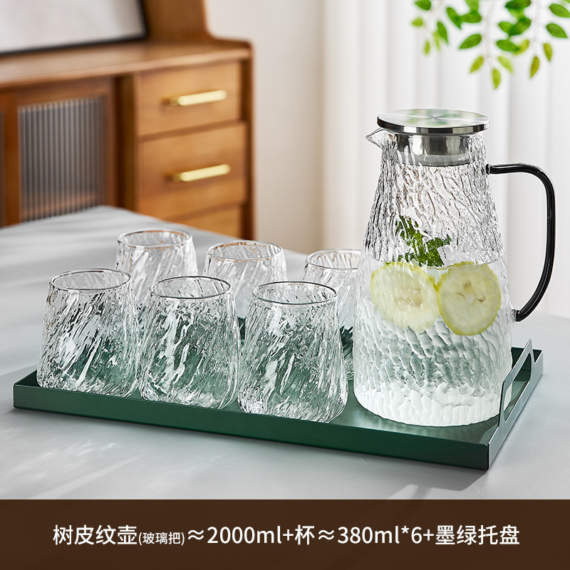 日本製コールドケトルガラス高温耐性食品グレード家庭用夏冷蔵庫コールドケトル大容量冷たい熱湯カップ|undefined
