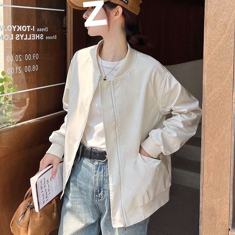 棒球服外套女2025春秋款韩系宽松百搭休闲长袖小个子洋气短款夹克|undefined