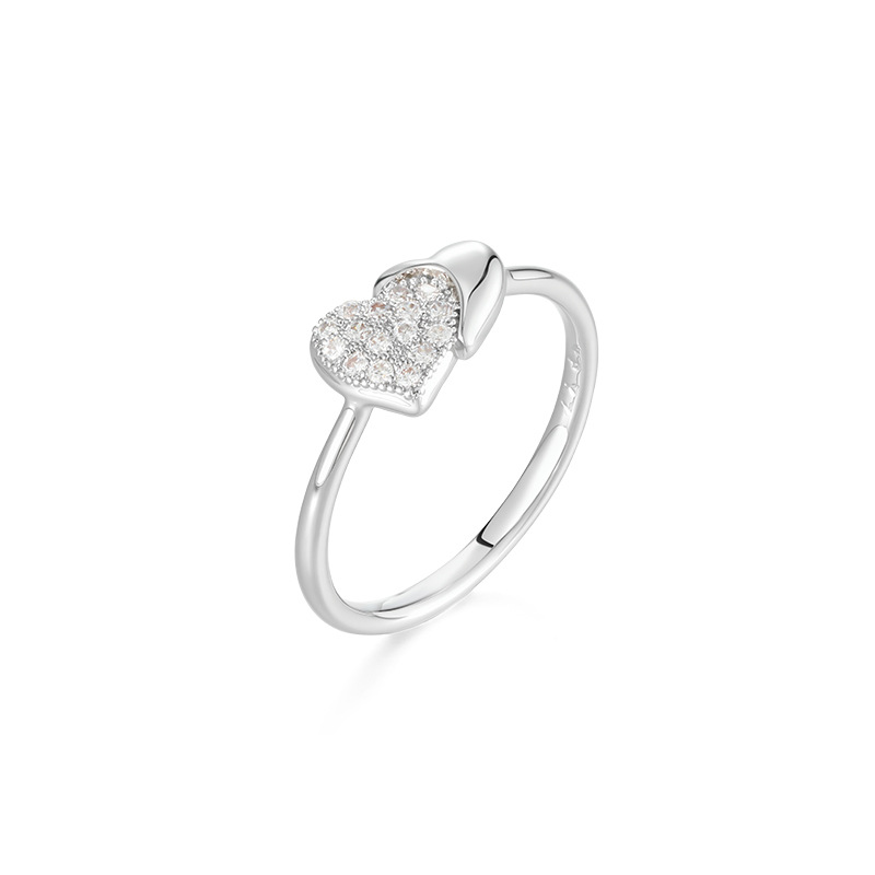 Xuping gemas artificiales románticas anillo de amor simple lujoso temperamento ligero ins viento anillo dulce para la novia joyería